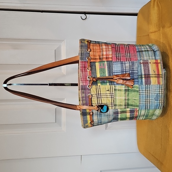 Dooney & Bourke Handbags - Dooney & Bourke Madras Plaid Picnic Ants Bucket Bag EUC